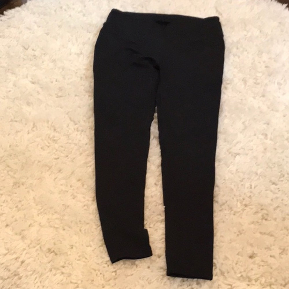 Fabletics black leggings with mesh calves